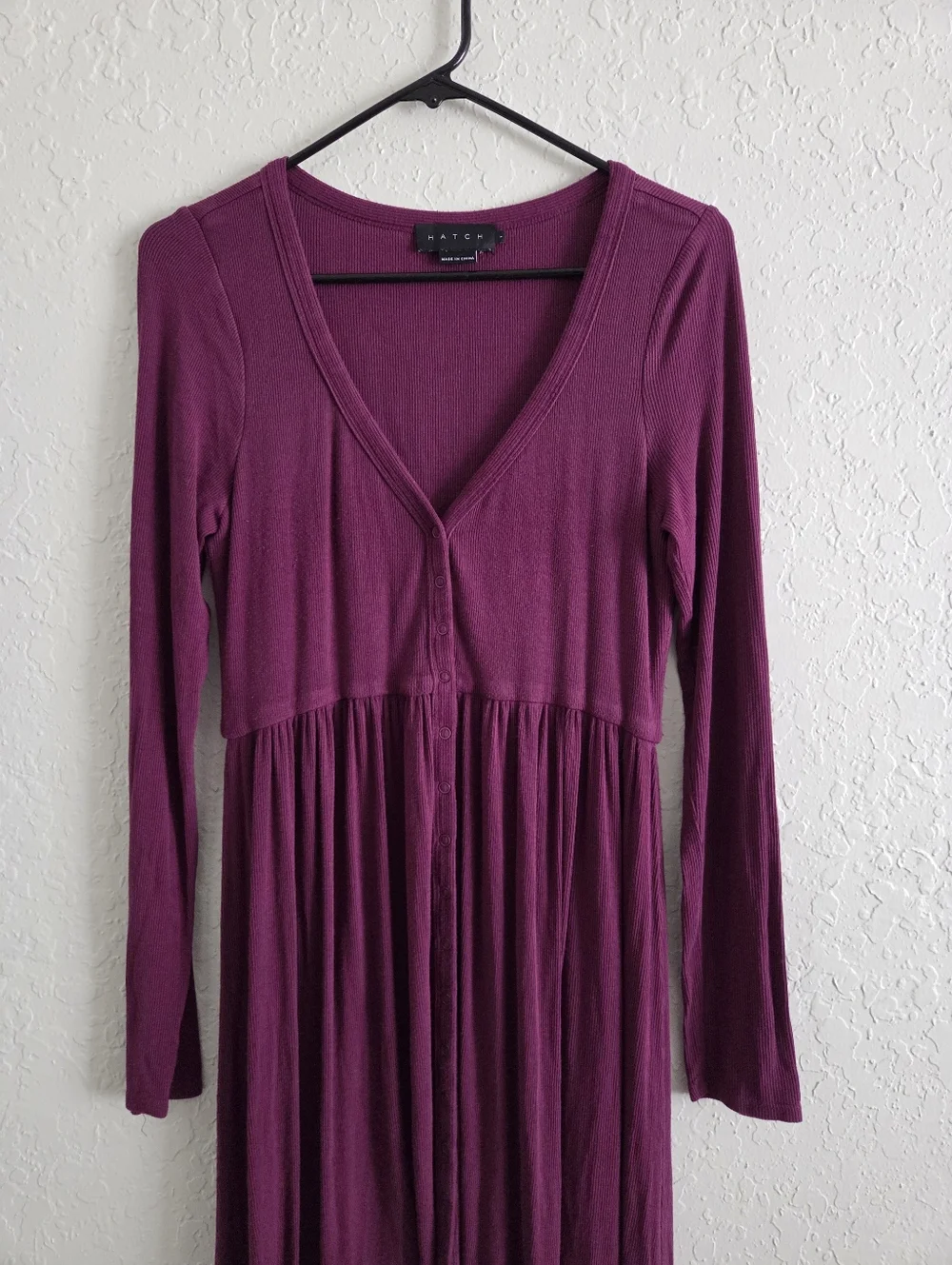 Hatch The Sofest Rib Nursing Dress Maternity Stretchy Long Sleeve - Picture 3 of 8